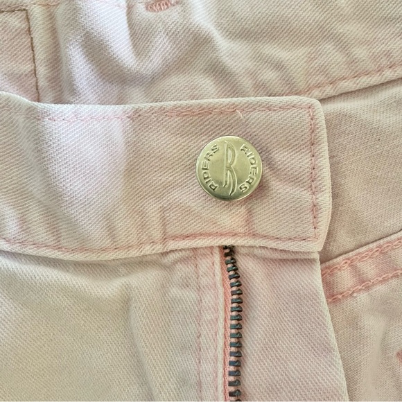 Vintage 90s Lee Riders Mom Shorts Women’s 14 Pink High Waisted Cuffed Cotton EUC - Picture 13 of 16